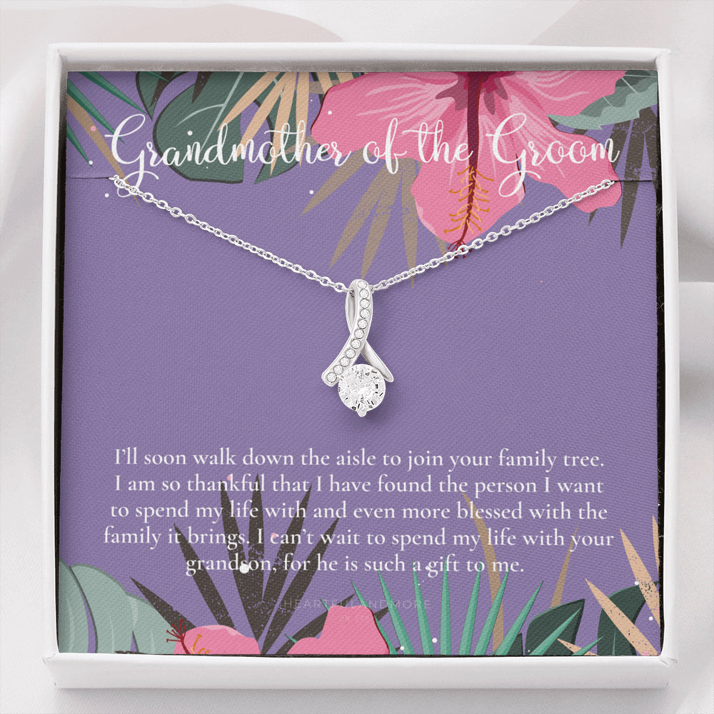 Grandmother of the Groom Gift Necklace, Grandma Wedding Gift, Nana, Bridal Shower, Rehearsal Dinner, Thank You Gift