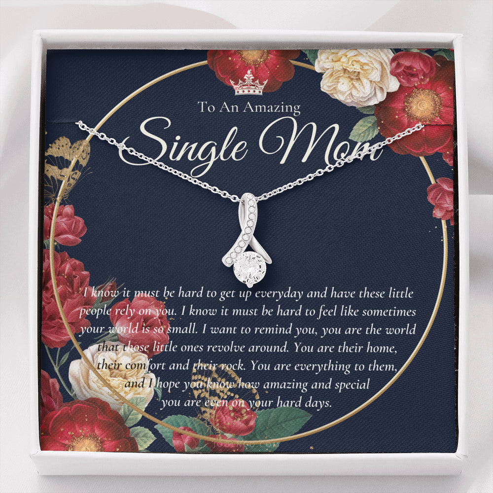 ALLURING BEAUTY Necklace, Single Mom Gift, Mothers Day Gift, Present for Single mother, Super mom Necklace, Gift for Single Mother, Jewelry for Mom
