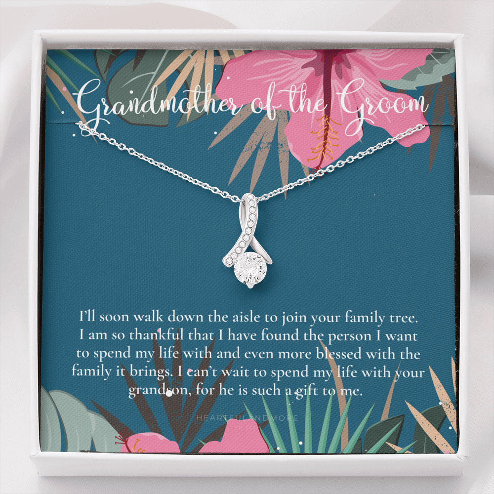 Grandmother of the Groom Gift Necklace, Grandma Wedding Gift, Nana, Bridal Shower, Rehearsal Dinner, Thank You Gift