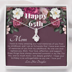 Mother's 65th Birthday Gift | Gift for Mom on her birthday | Gift For Mom from Daughter | Mom Necklace | Best Mom Gift Message Card