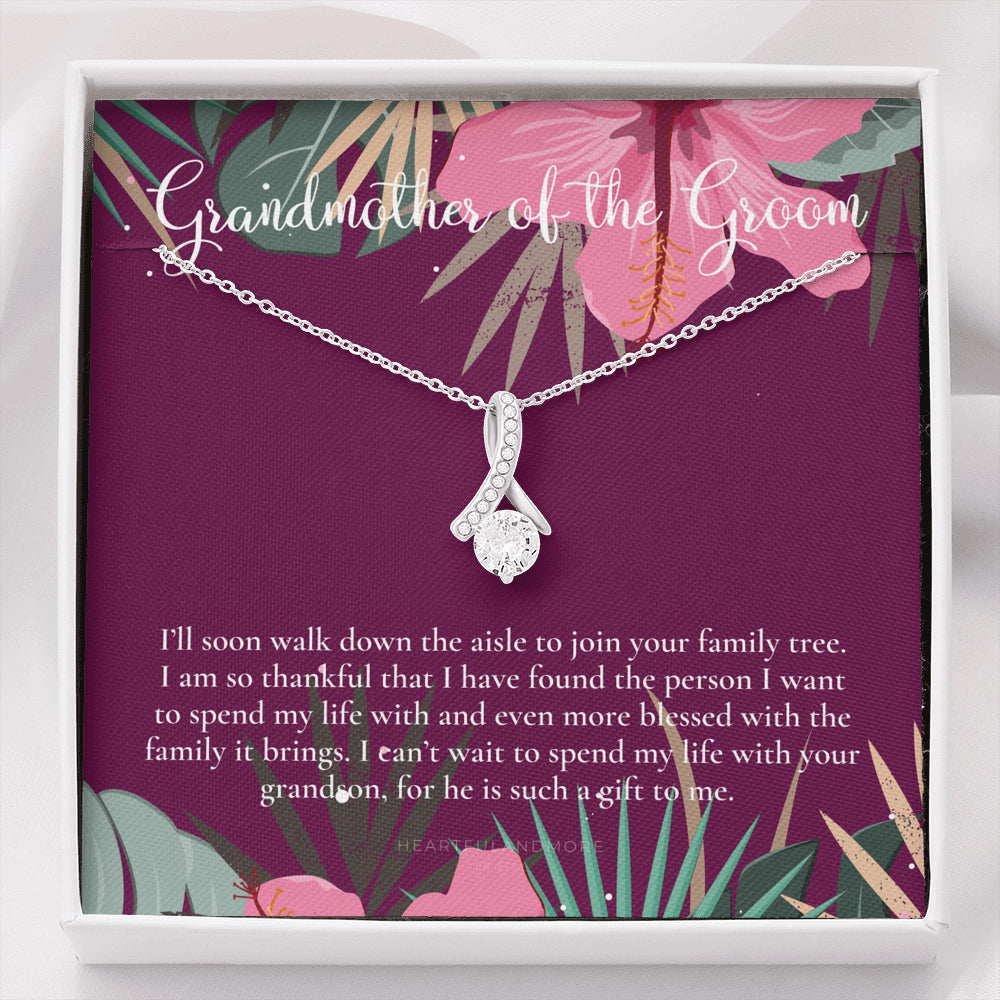 Grandmother of the Groom Gift Necklace, Grandma Wedding Gift, Nana, Bridal Shower, Rehearsal Dinner, Thank You Gift