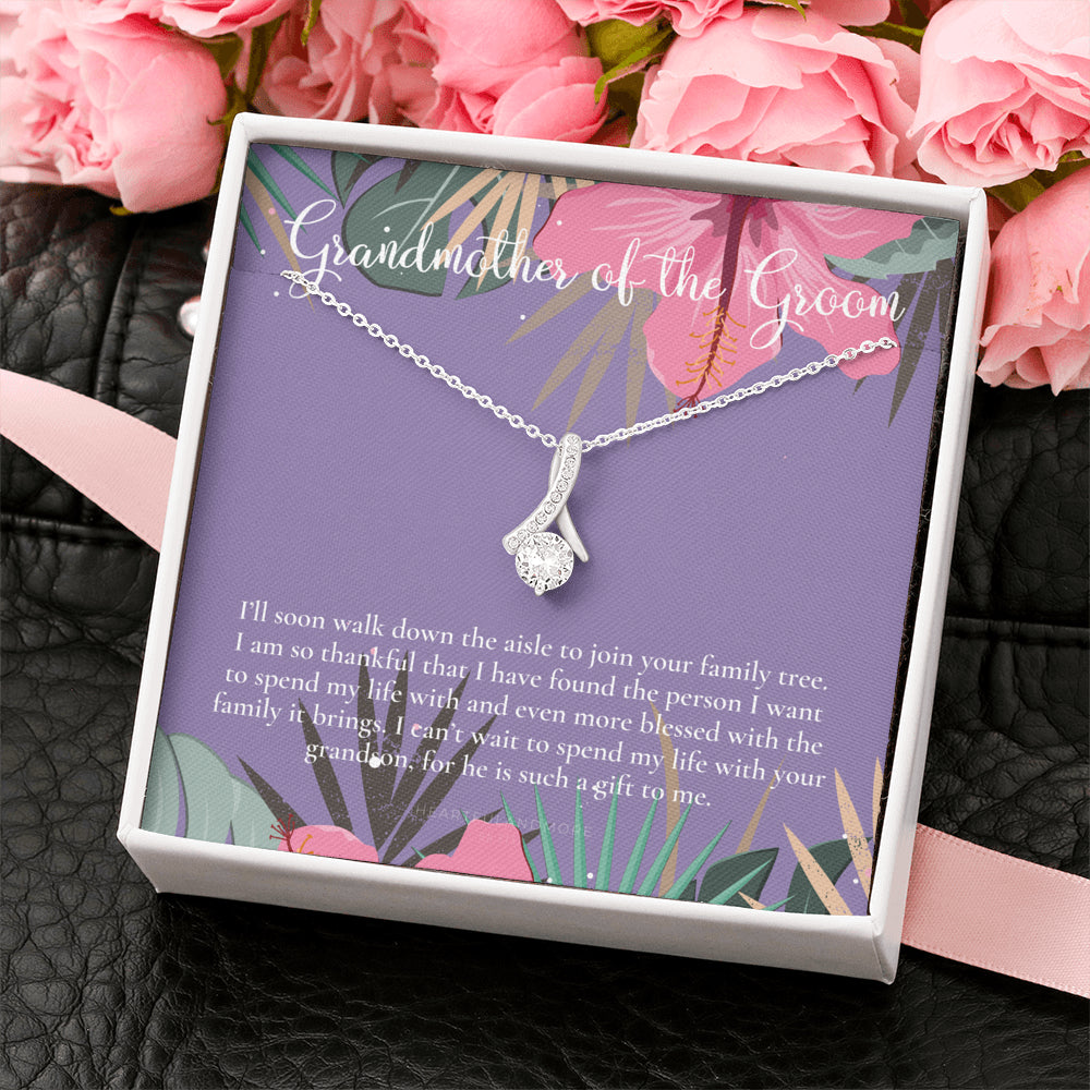 Grandmother of the Groom Gift Necklace, Grandma Wedding Gift, Nana, Bridal Shower, Rehearsal Dinner, Thank You Gift