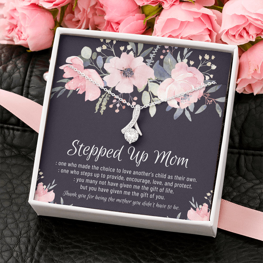 Stepmom Necklace, Stepmom Birthday Gift Idea, Meaningful Stepmom Gift, Thank You Stepmom, Unbiological Mom Gift, Bonus Mom Necklace