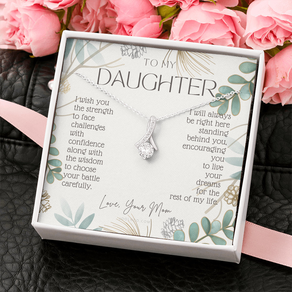 ALLURING BEAUTY Necklace, To My Daughter, Live Your Dreams, Gift for Daughter from Mom, Daughter Birthday, Graduation, Christmas Present
