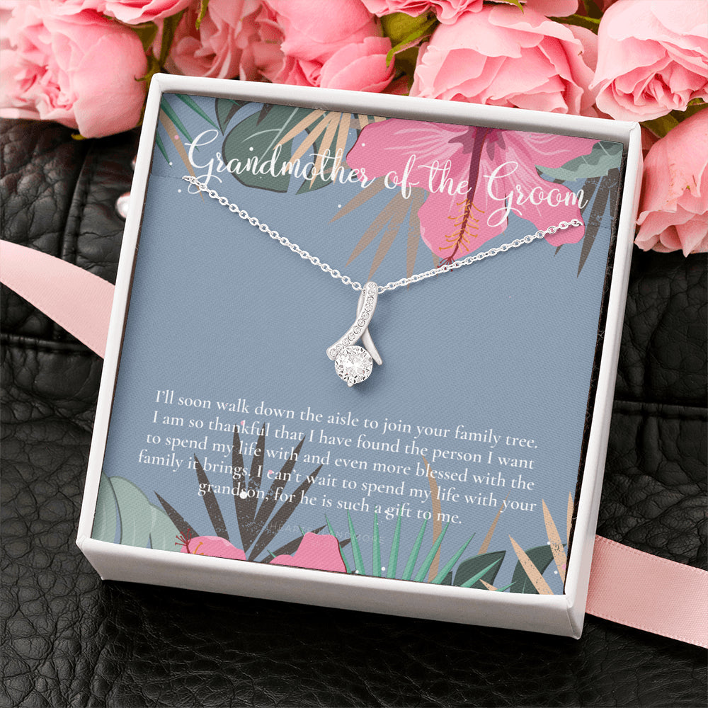 Grandmother of the Groom Gift Necklace, Grandma Wedding Gift, Nana, Bridal Shower, Rehearsal Dinner, Thank You Gift