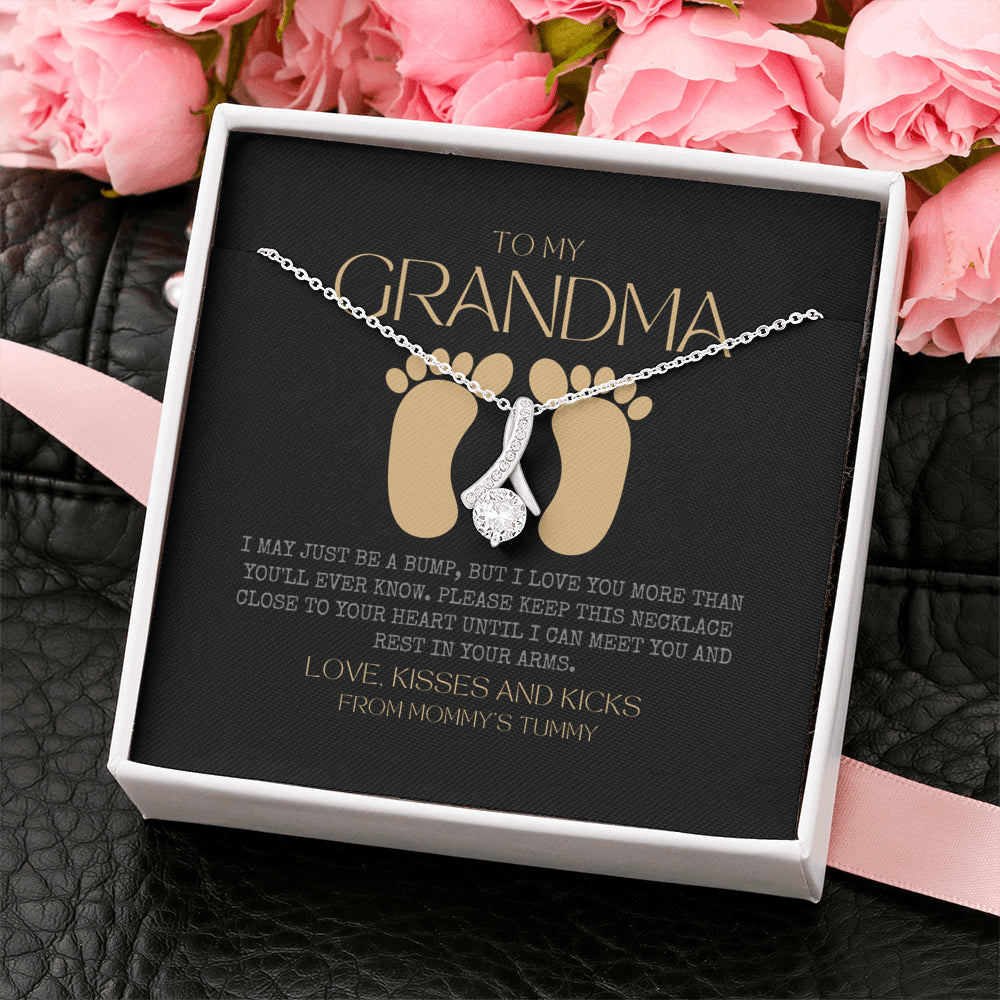New Grandma Gift | Mom to Grandma Necklace | Pregnancy Announcement Grandparent | Gifts for Grandma | First Time Grandma Gifts | Mothers Day Gift | New Grandma Necklace | I May Just Be A Bump But I Love You More Than You Ever Know | Baby shower gift