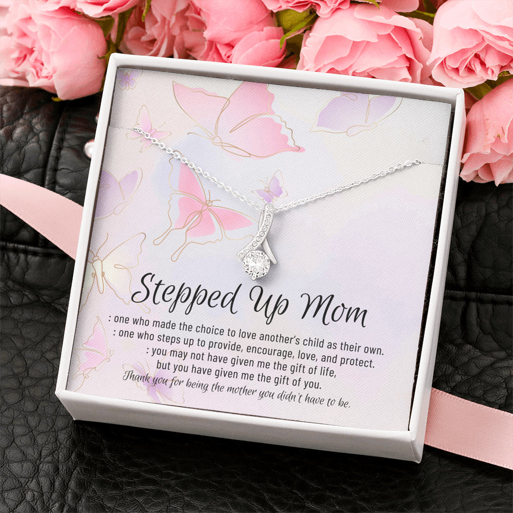 Stepmom Necklace, Stepmom Birthday Gift Idea, Meaningful Stepmom Gift, Thank You Stepmom, Unbiological Mom Gift, Bonus Mom Necklace