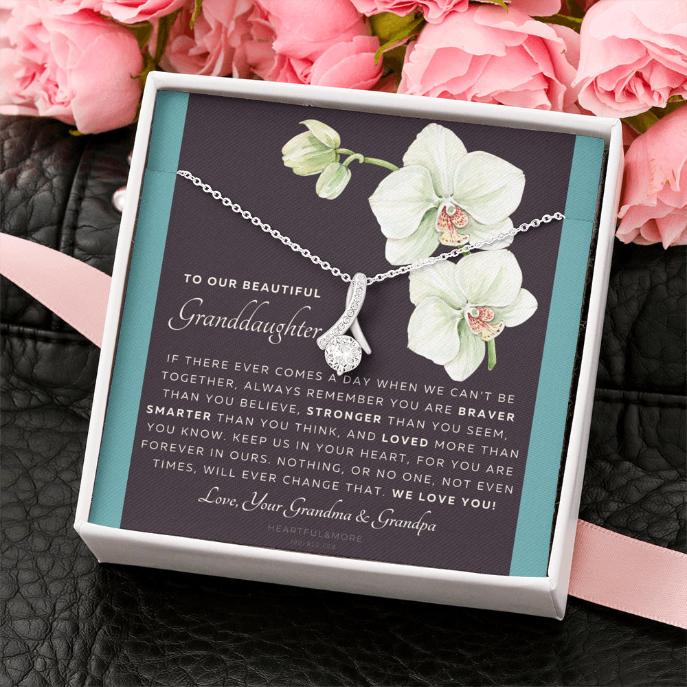 ALLURING BEAUTY Necklace, Gift for Granddaughter from Grandma & Grandpa, To Our Granddaughter, Live Your Dreams, Birthday, Graduation, Christmas