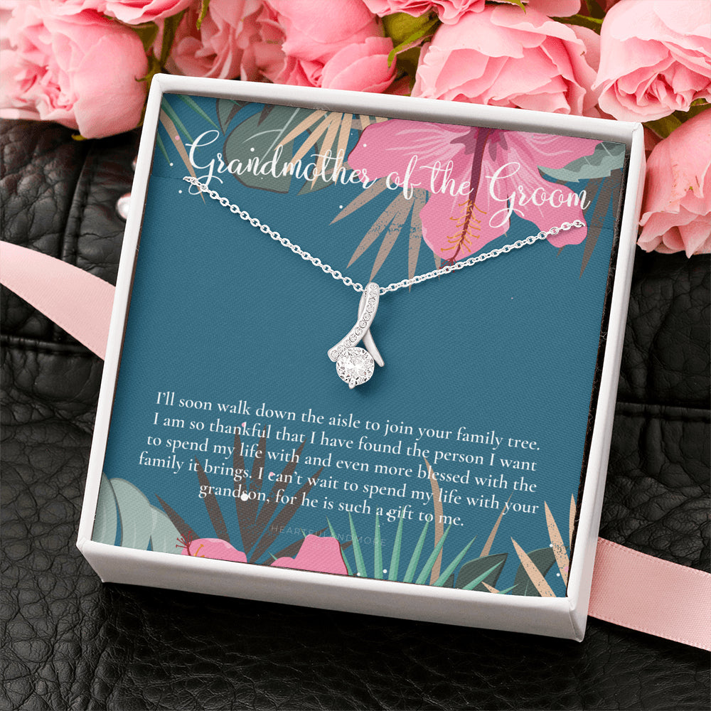 Grandmother of the Groom Gift Necklace, Grandma Wedding Gift, Nana, Bridal Shower, Rehearsal Dinner, Thank You Gift