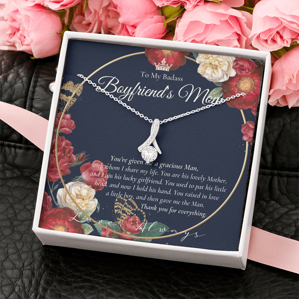 ALLURING BEAUTY Necklace | Gift for boyfriend's mom | Boyfriend's Mom Necklace | To my boyfriend’s Mom Gift | Mother’s day gift for Boyfriend's Mom