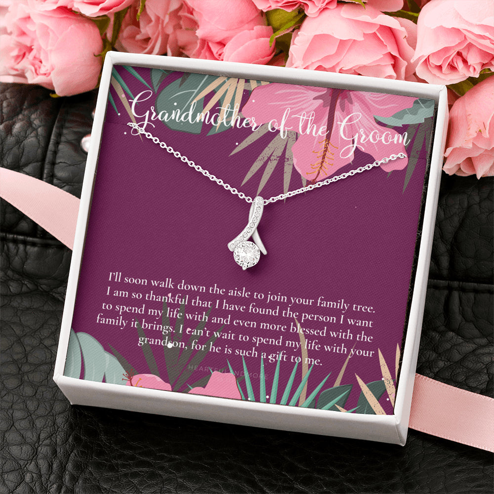 Grandmother of the Groom Gift Necklace, Grandma Wedding Gift, Nana, Bridal Shower, Rehearsal Dinner, Thank You Gift