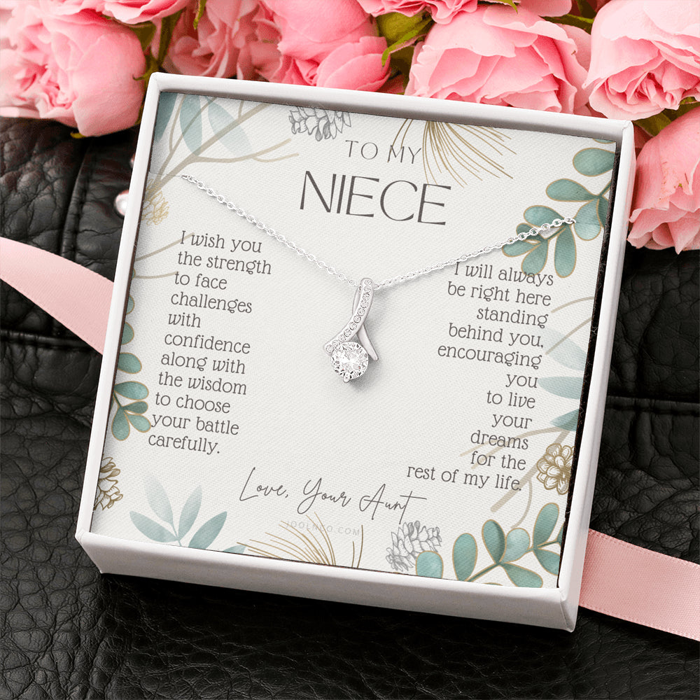 ALLURING BEAUTY Necklace, To My Niece, Live Your Dreams, Gift for Niece from Aunt, Niece Birthday, Graduation, Christmas Present