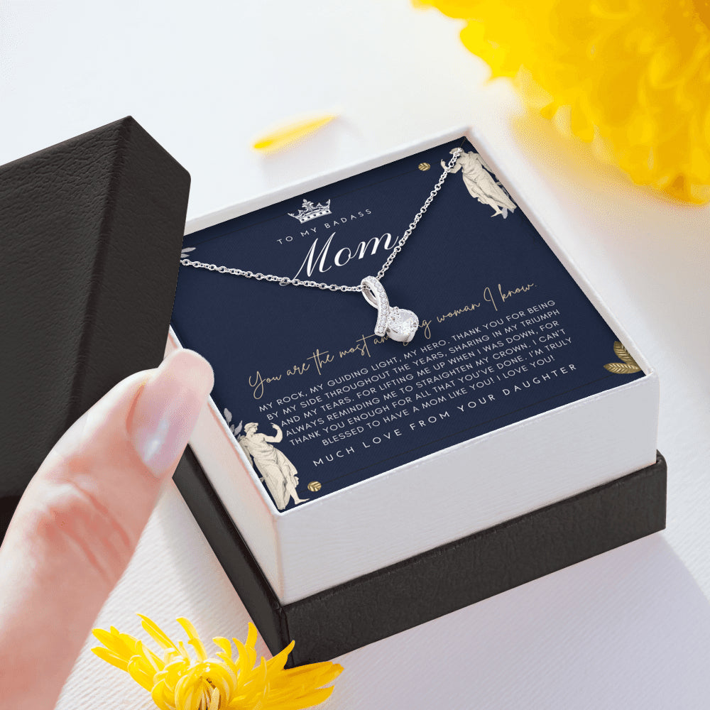 ALLURING BEAUTY necklace | Badass Mom Gift | To My Badass Mom Necklace | Mother’s Day Gift | Daughter to Mom Gift | Gift from Daughter to Mom on Wedding Day | Mom gift