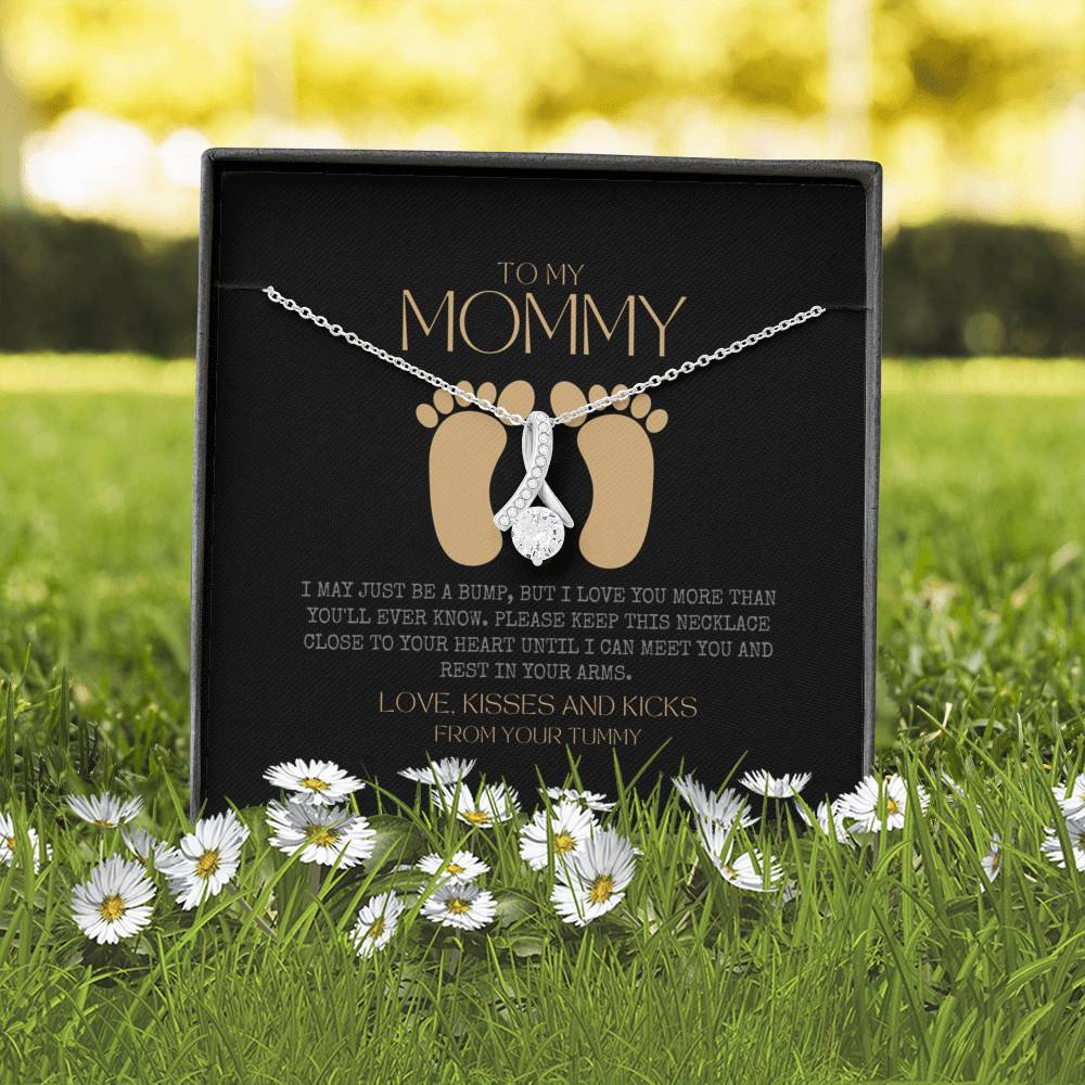 Baby shower gift | New Mommy Necklace | Pregnant Wife Gift | To My Mommy | I May Just Be A Bump But I Love You More Than You Ever Know | To mummy from bump | To Mommy to be | Pregnancy Gift for First Time Mom | New Mom in Hospital | Gift for Pregnant Wife