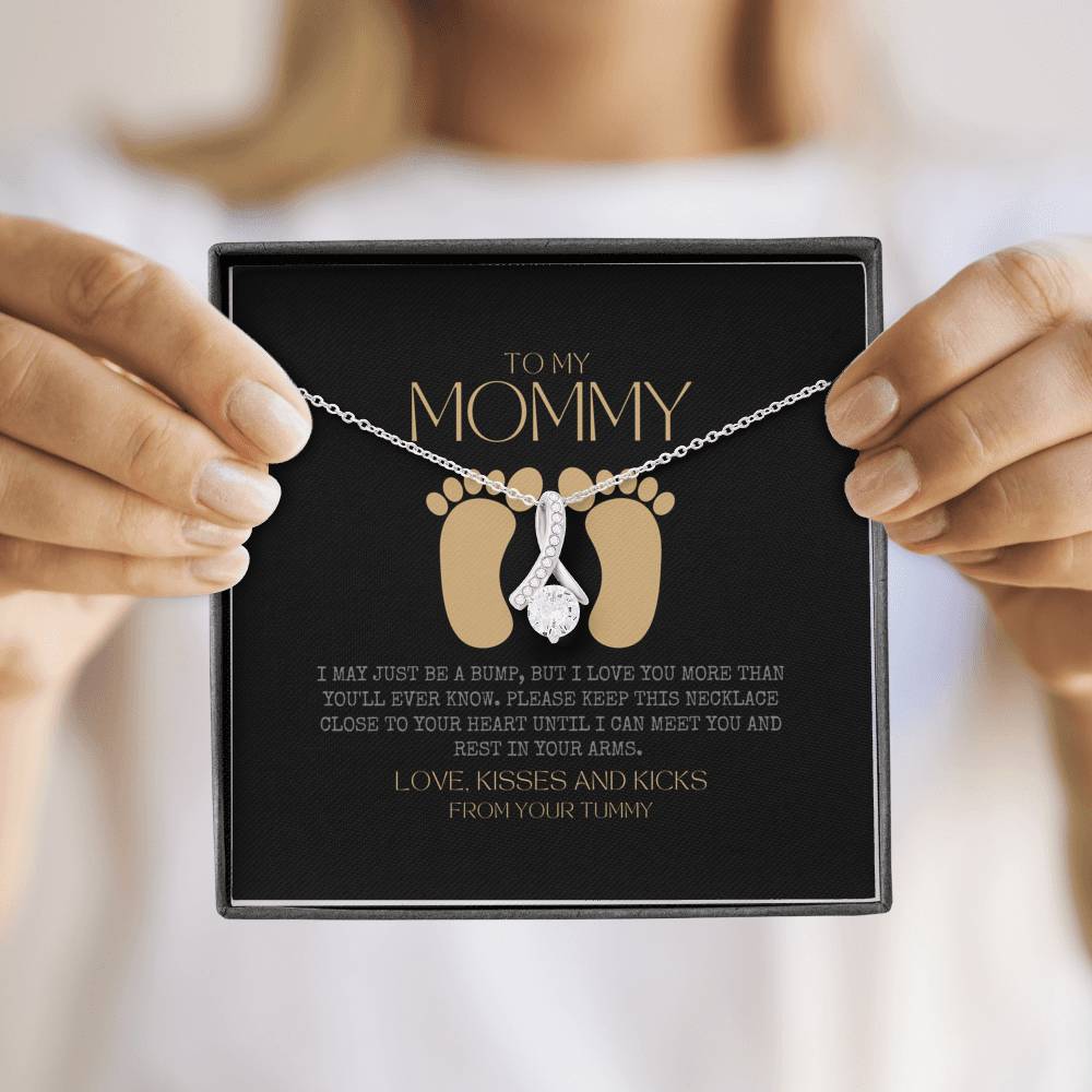 Baby shower gift | New Mommy Necklace | Pregnant Wife Gift | To My Mommy | I May Just Be A Bump But I Love You More Than You Ever Know | To mummy from bump | To Mommy to be | Pregnancy Gift for First Time Mom | New Mom in Hospital | Gift for Pregnant Wife