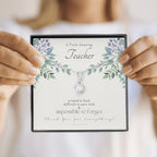 Teacher Gift, Gift for Teacher Necklace, A Truly Amazing Teacher Appreciation Gift, Gorgeous Heart Necklace for Teacher