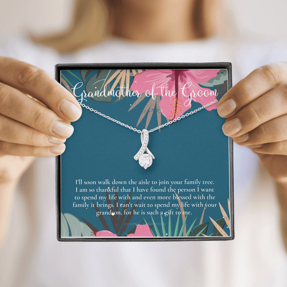 Grandmother of the Groom Gift Necklace, Grandma Wedding Gift, Nana, Bridal Shower, Rehearsal Dinner, Thank You Gift