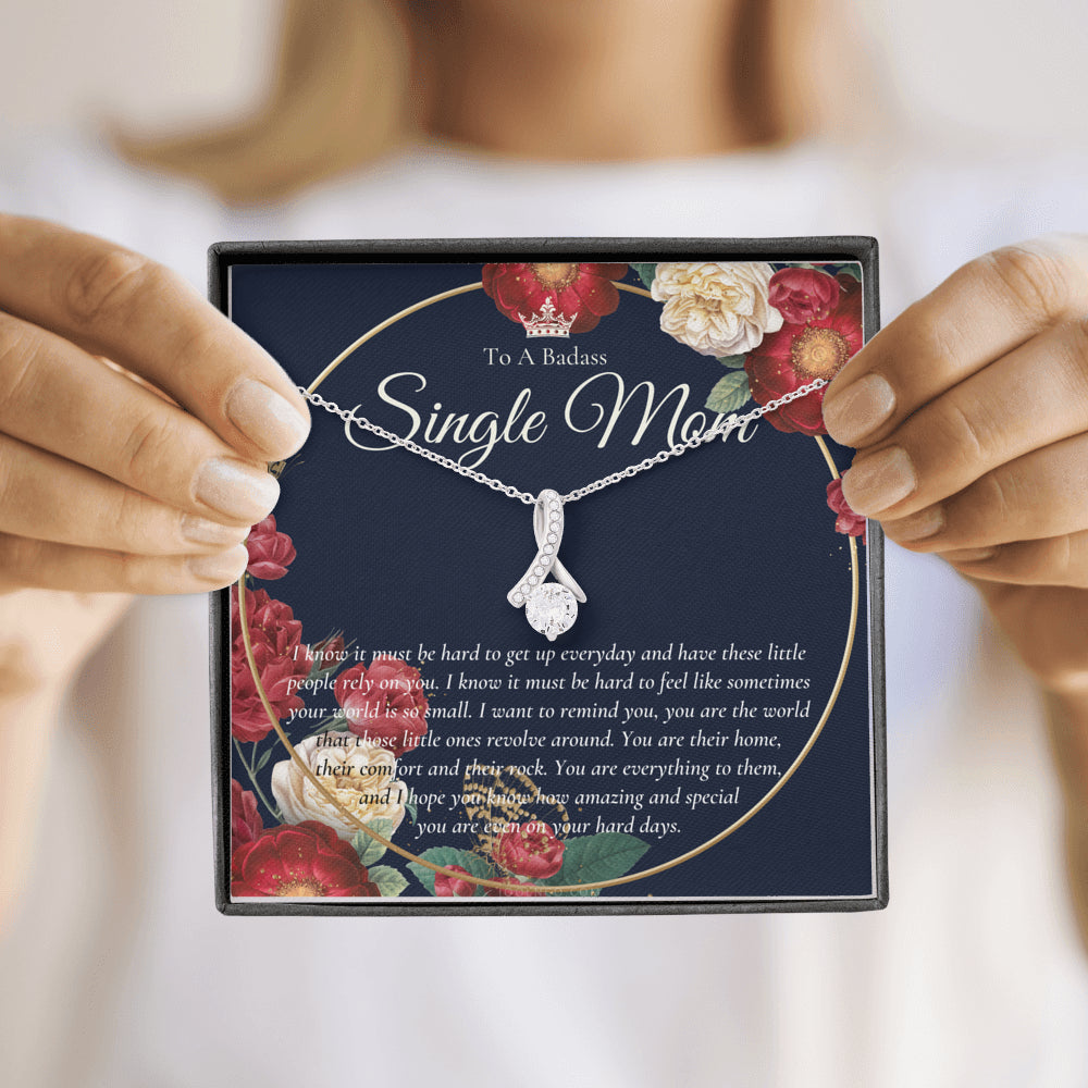 ALLURING BEAUTY Necklace, Single Mom Gift, Mothers Day Gift, Present for Single mother, Super mom Necklace, Gift for Single Mother, Jewelry for Mom