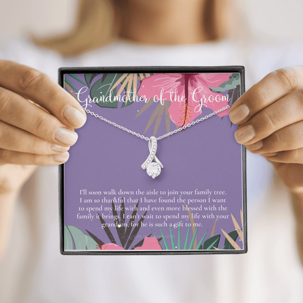 Grandmother of the Groom Gift Necklace, Grandma Wedding Gift, Nana, Bridal Shower, Rehearsal Dinner, Thank You Gift