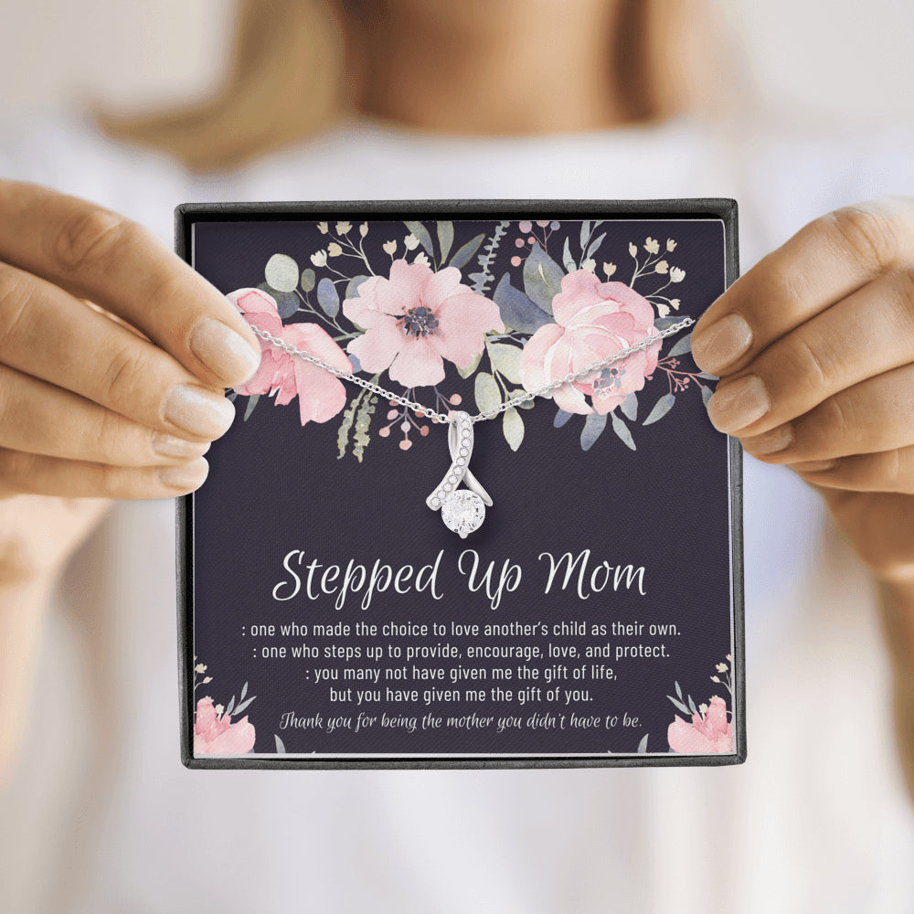 Stepmom Necklace, Stepmom Birthday Gift Idea, Meaningful Stepmom Gift, Thank You Stepmom, Unbiological Mom Gift, Bonus Mom Necklace