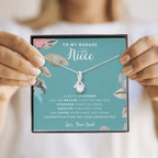 To My Badass Niece, Straighten Your Crown Necklace, Aunt Niece Necklace, Niece Graduation Gift