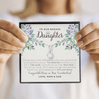 To Our Badass Daughter, Straighten Your Crown Necklace, Parents Daughter Necklace, Daughter Graduation Gift, Graduation on Pandemic