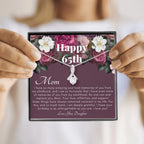 Mother's 65th Birthday Gift | Gift for Mom on her birthday | Gift For Mom from Daughter | Mom Necklace | Best Mom Gift Message Card