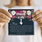 Mother's 65th Birthday Gift | Gift for Mom on her birthday | Gift For Mom from Daughter | Mom Necklace | Best Mom Gift Message Card