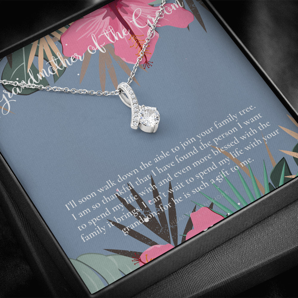 Grandmother of the Groom Gift Necklace, Grandma Wedding Gift, Nana, Bridal Shower, Rehearsal Dinner, Thank You Gift
