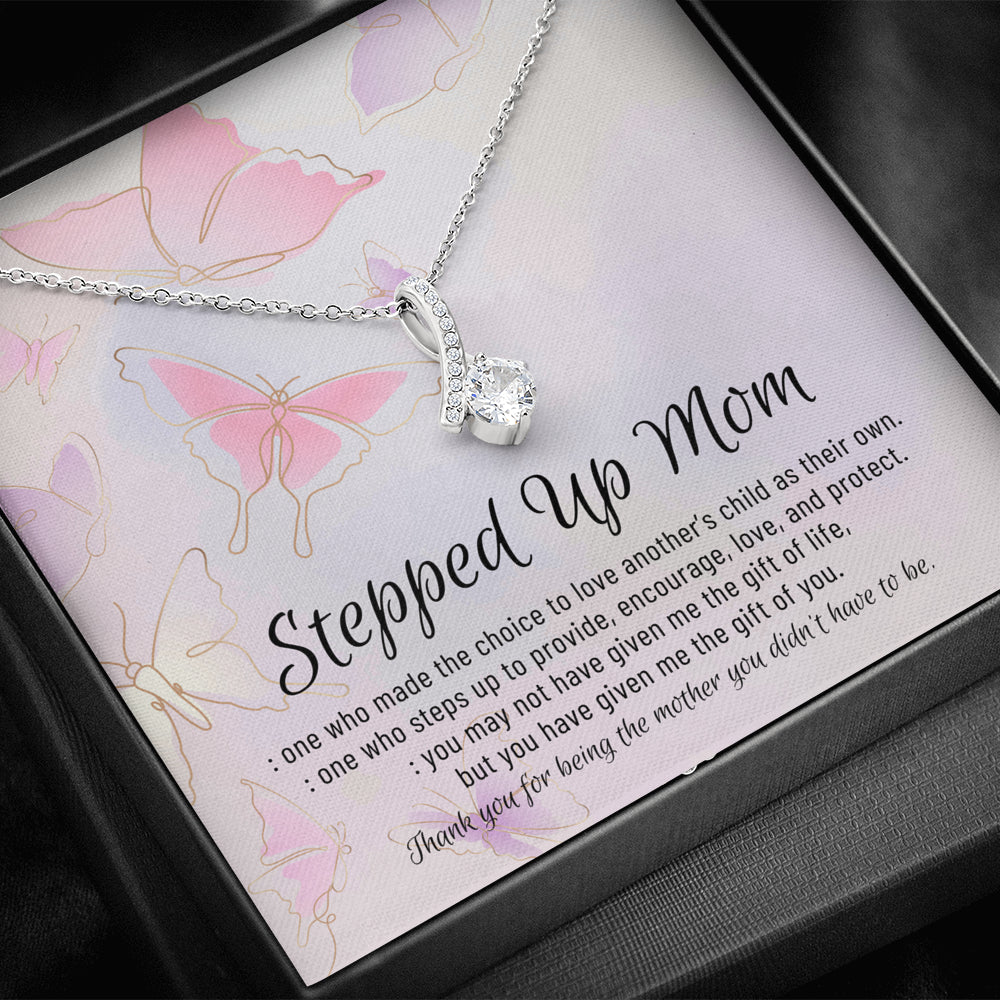 Stepmom Necklace, Stepmom Birthday Gift Idea, Meaningful Stepmom Gift, Thank You Stepmom, Unbiological Mom Gift, Bonus Mom Necklace