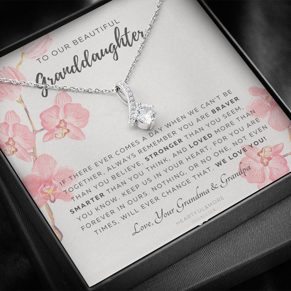 ALLURING BEAUTY Necklace, Gift for Granddaughter from Grandma & Grandpa, To Our Granddaughter, Live Your Dreams, Birthday, Graduation, Christmas