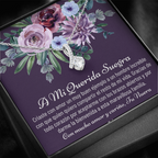 Suegra Necklace Gift, Spanish Mother In Law Gift from Daughter In Law, Regalo Para Mi Suegra,Nuera A Suegra Cumpleaños De La Suegra,Jewelry