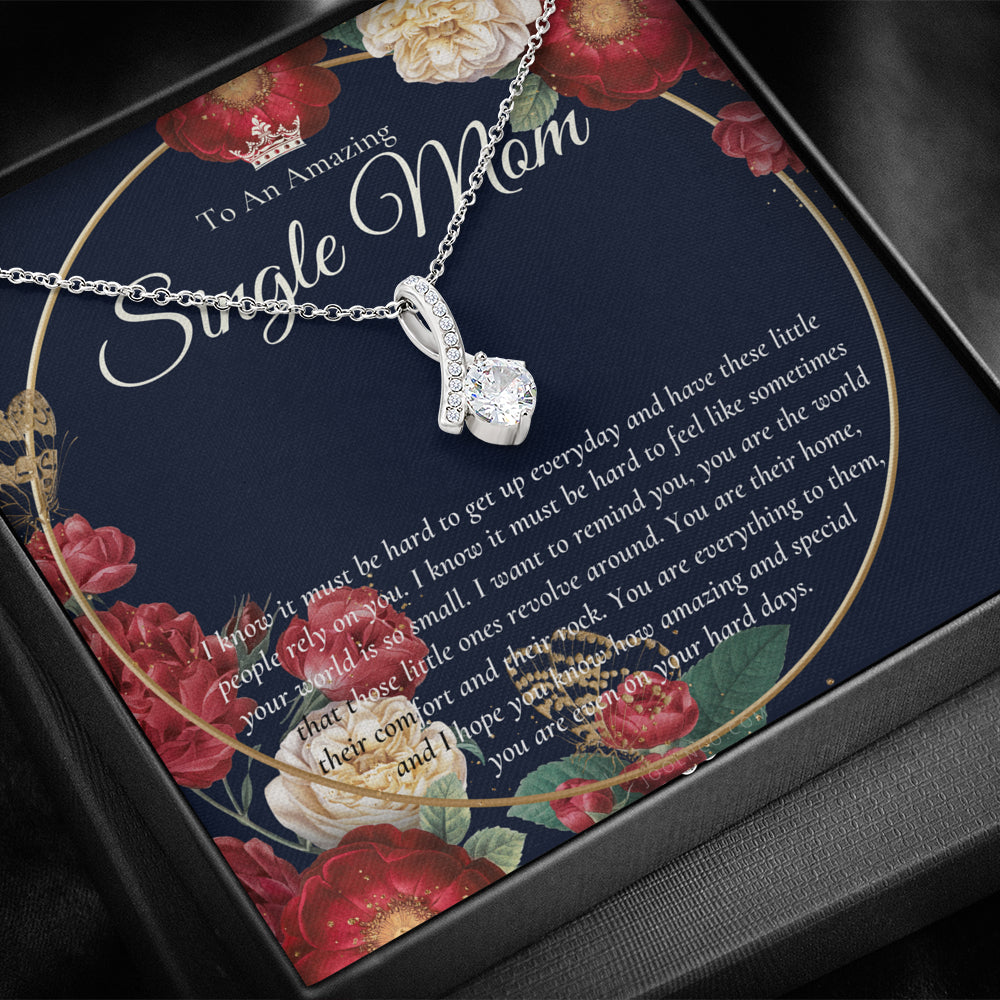 ALLURING BEAUTY Necklace, Single Mom Gift, Mothers Day Gift, Present for Single mother, Super mom Necklace, Gift for Single Mother, Jewelry for Mom
