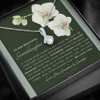 ALLURING BEAUTY Necklace, Gift for Granddaughter from Grandma & Grandpa, To Our Granddaughter, Live Your Dreams, Birthday, Graduation, Christmas