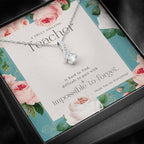 Teacher Gift, Gift for Teacher Necklace, A Truly Amazing Teacher Appreciation Gift