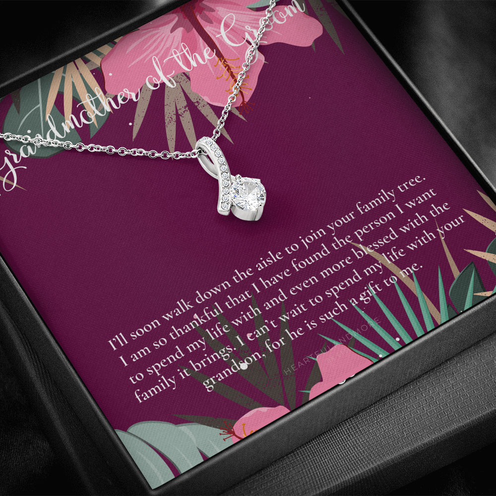 Grandmother of the Groom Gift Necklace, Grandma Wedding Gift, Nana, Bridal Shower, Rehearsal Dinner, Thank You Gift
