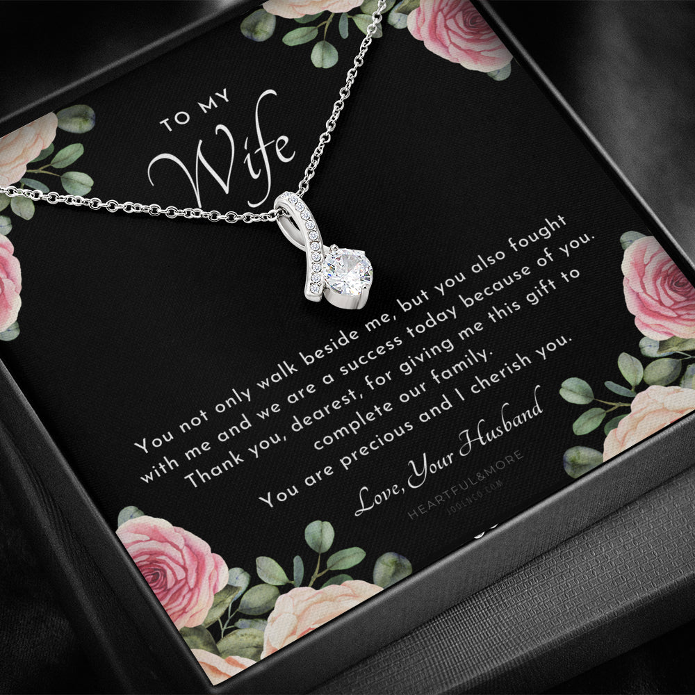 ALLURING BEAUTY Necklace, Postpartum Gift for Wife, Gift for Wife Post Pregnancy, Becoming A Mother Gift, Gift For Wife Birth, Wife After Pregnancy Necklace, Wife Becoming A Mom