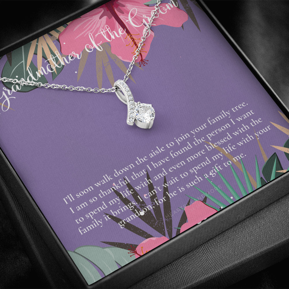 Grandmother of the Groom Gift Necklace, Grandma Wedding Gift, Nana, Bridal Shower, Rehearsal Dinner, Thank You Gift
