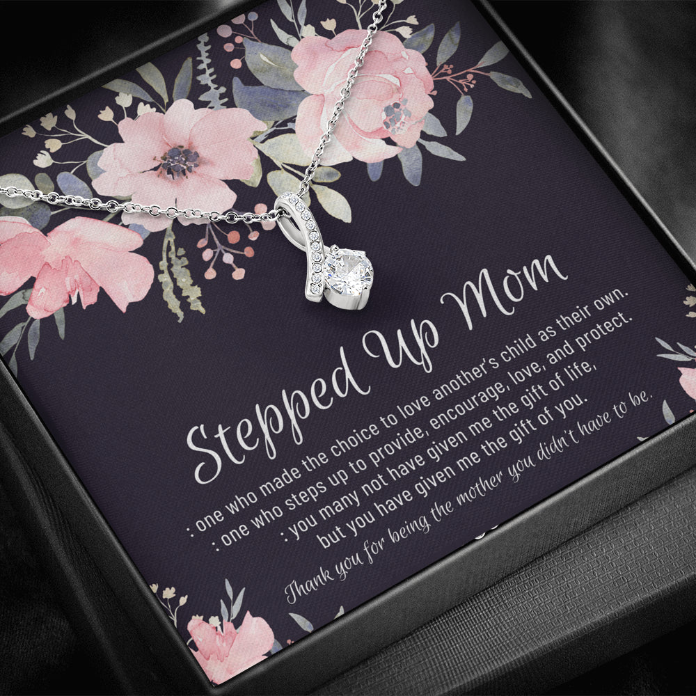 Stepmom Necklace, Stepmom Birthday Gift Idea, Meaningful Stepmom Gift, Thank You Stepmom, Unbiological Mom Gift, Bonus Mom Necklace