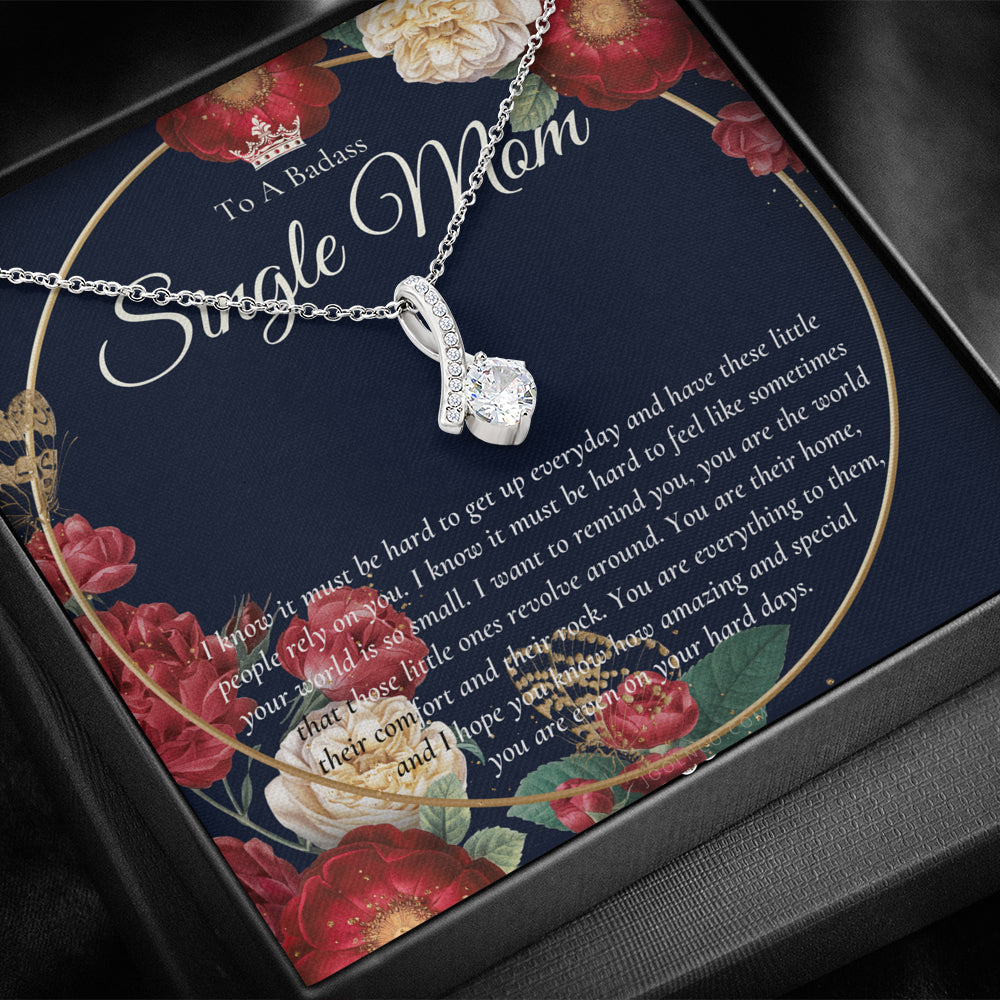 ALLURING BEAUTY Necklace, Single Mom Gift, Mothers Day Gift, Present for Single mother, Super mom Necklace, Gift for Single Mother, Jewelry for Mom