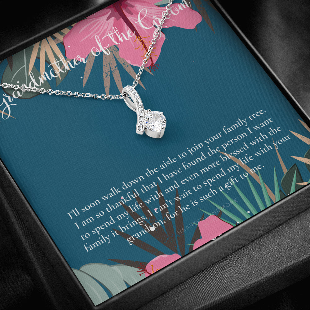 Grandmother of the Groom Gift Necklace, Grandma Wedding Gift, Nana, Bridal Shower, Rehearsal Dinner, Thank You Gift