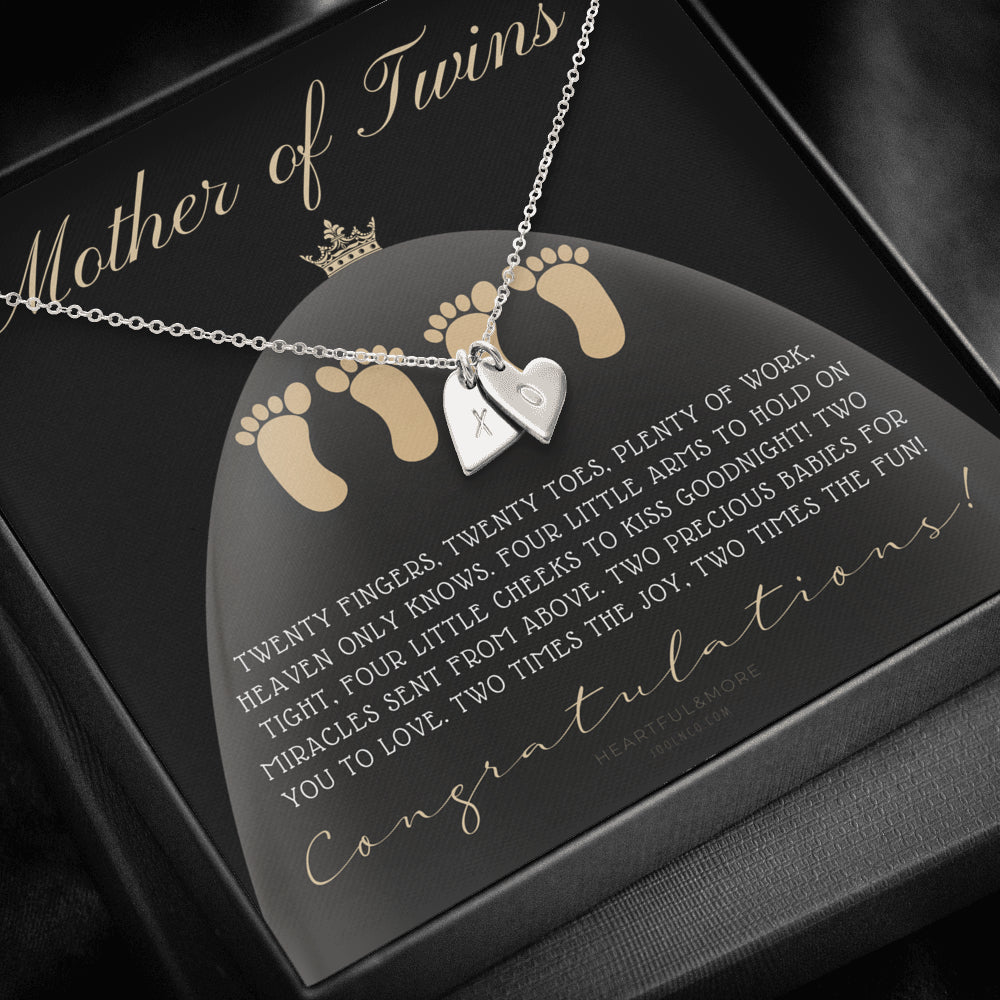 Mom Of Twins Gift, Jewelry For Mother Of Twins, Parents of Twins, Best Gift For New Mom of Twins, Birthday Gift For Mom of Twins Necklace