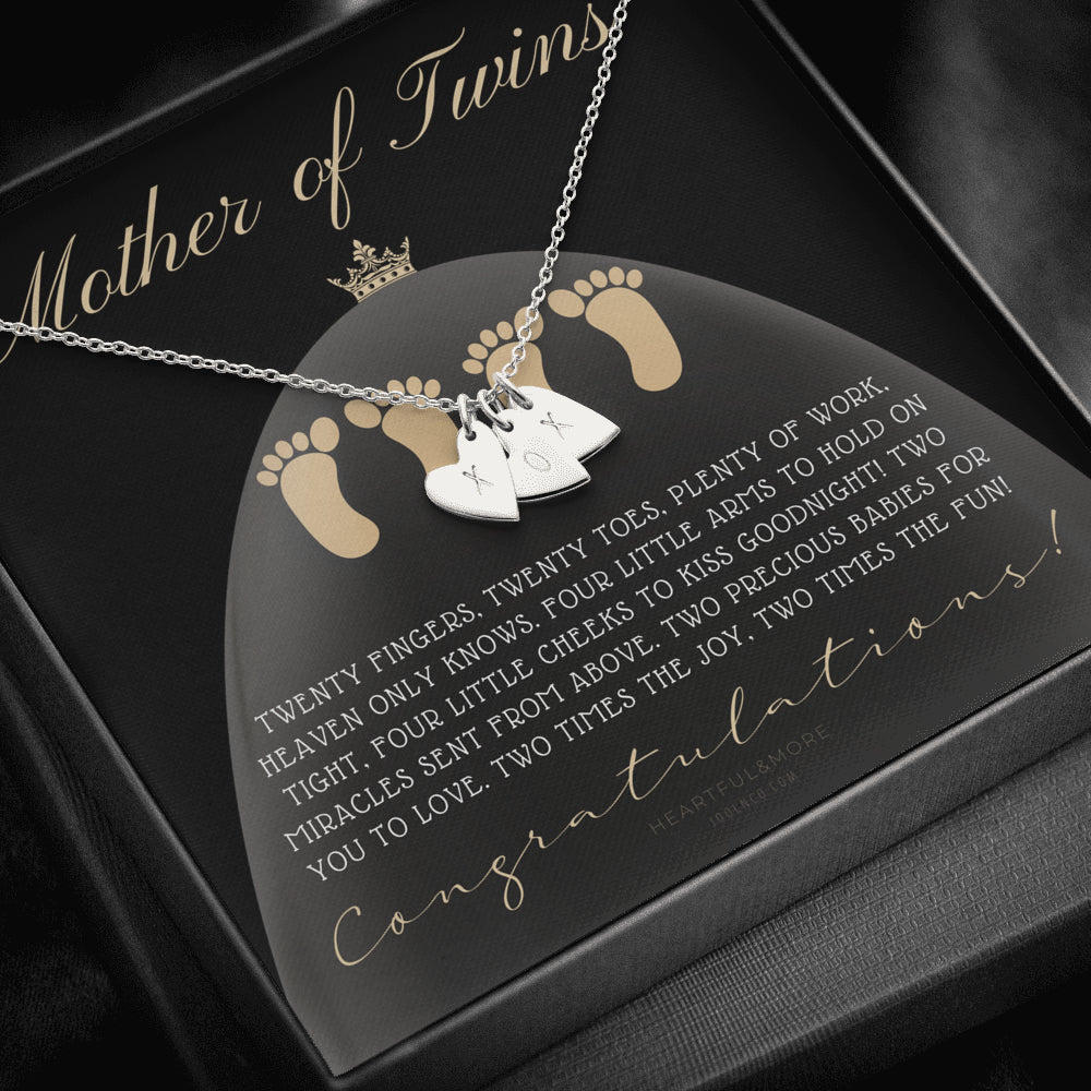 Mom Of Twins Gift, Jewelry For Mother Of Twins, Parents of Twins, Best Gift For New Mom of Twins, Birthday Gift For Mom of Twins Necklace