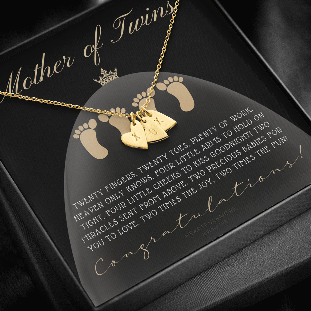 Mom Of Twins Gift, Jewelry For Mother Of Twins, Parents of Twins, Best Gift For New Mom of Twins, Birthday Gift For Mom of Twins Necklace