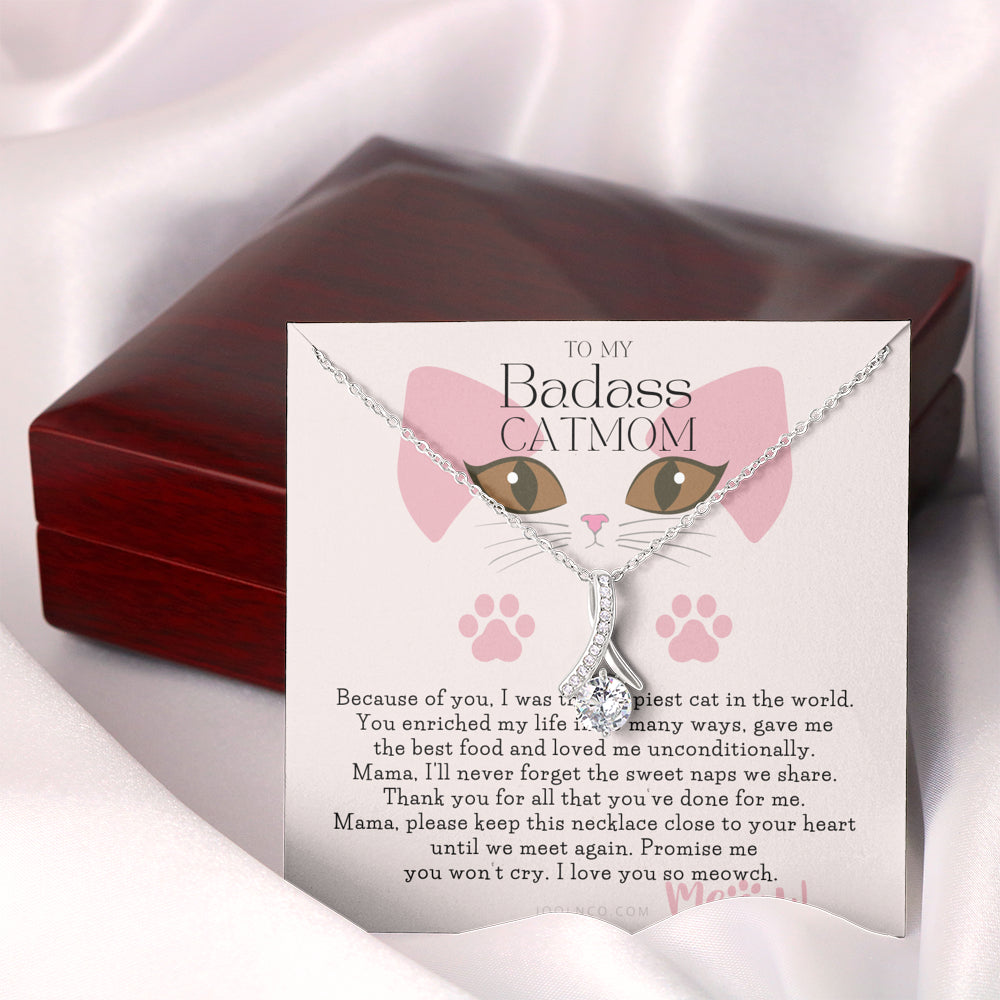 To My Cat Mama, To My Badass Cat Mom, Cat loss gifts, Rainbow Bridge Cat, Pet sympathy gift, Cat loss necklace, Until We Meet Again Necklace, Loss of Cat memorial necklace