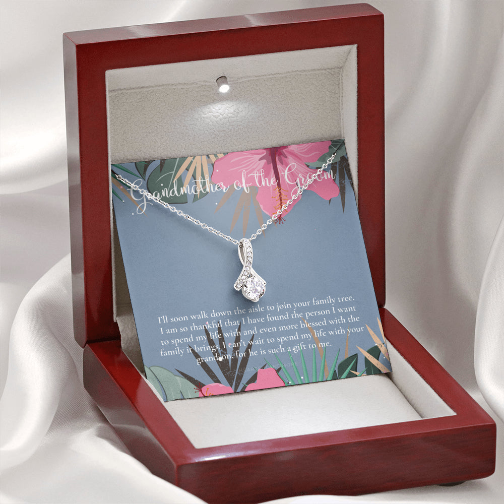 Grandmother of the Groom Gift Necklace, Grandma Wedding Gift, Nana, Bridal Shower, Rehearsal Dinner, Thank You Gift