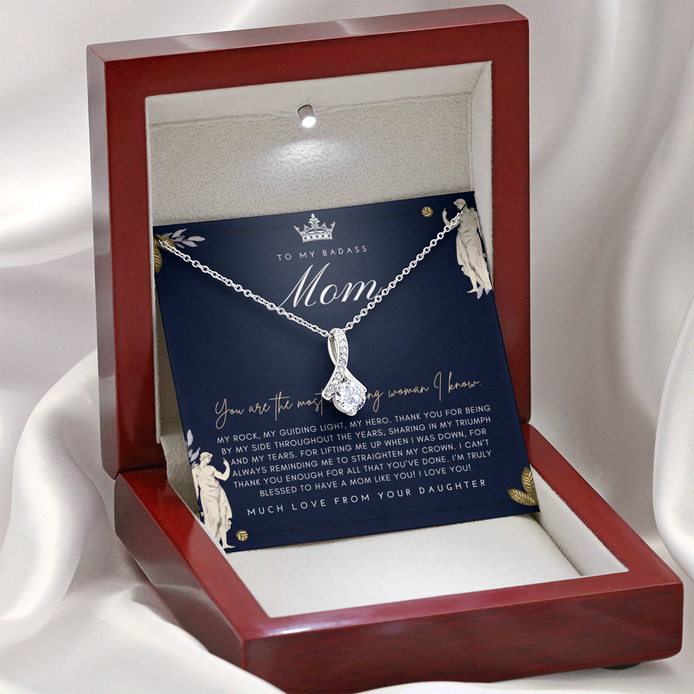 ALLURING BEAUTY necklace | Badass Mom Gift | To My Badass Mom Necklace | Mother’s Day Gift | Daughter to Mom Gift | Gift from Daughter to Mom on Wedding Day | Mom gift