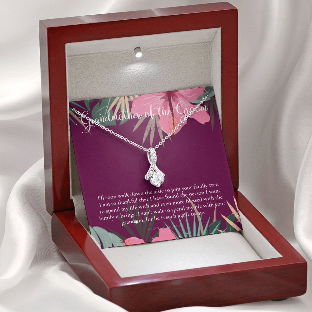 Grandmother of the Groom Gift Necklace, Grandma Wedding Gift, Nana, Bridal Shower, Rehearsal Dinner, Thank You Gift