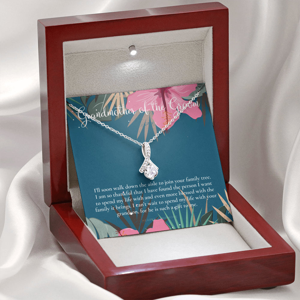 Grandmother of the Groom Gift Necklace, Grandma Wedding Gift, Nana, Bridal Shower, Rehearsal Dinner, Thank You Gift