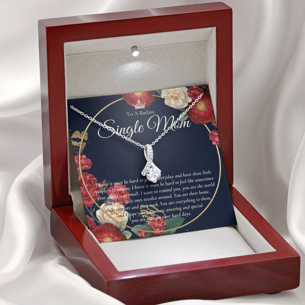 ALLURING BEAUTY Necklace, Single Mom Gift, Mothers Day Gift, Present for Single mother, Super mom Necklace, Gift for Single Mother, Jewelry for Mom
